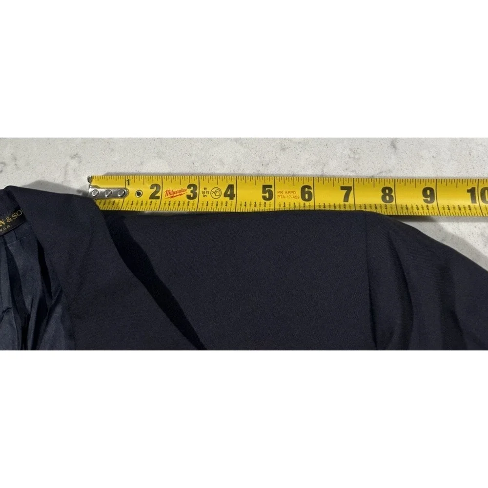 VTG H. Freeman & Son Blazer Jacket Mens 41R Navy Blue Wool Nordstrom Made in USA